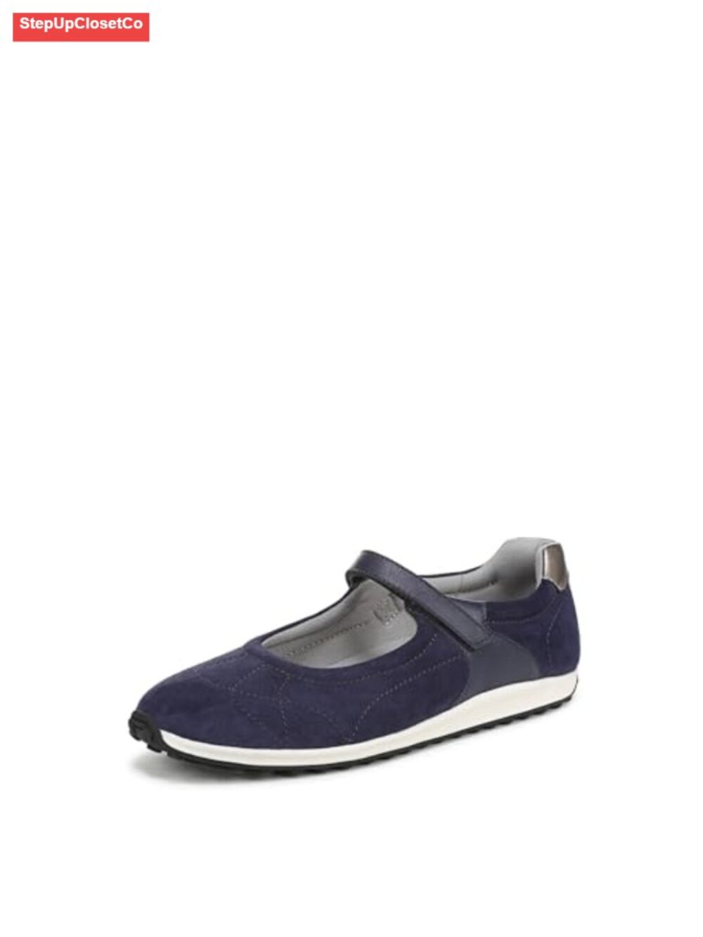 Suede or Leather Mary Jane Sneaker with Hook-and-Loop Strap